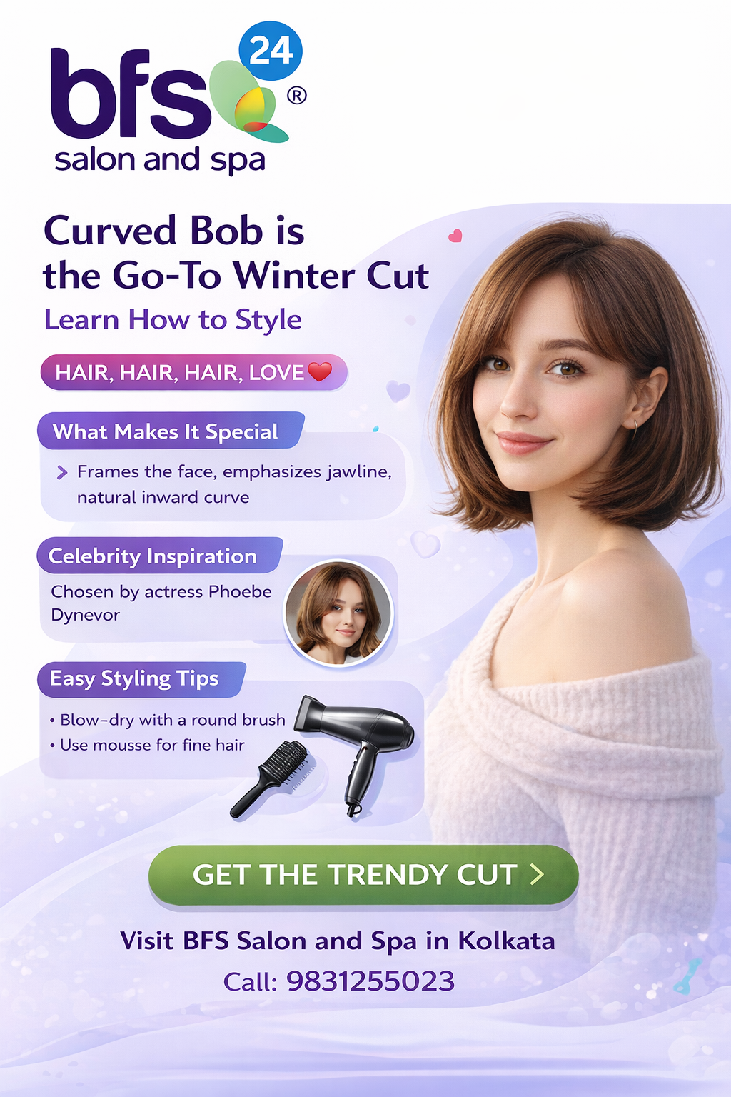 Curved Bob Is the Go-To Winter Cut — Learn How to Style