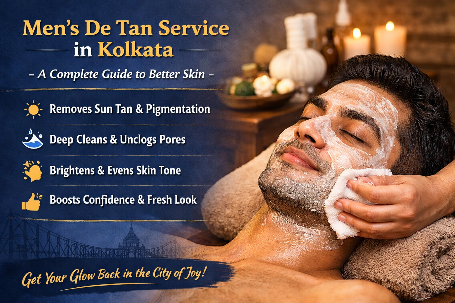Men’s De Tan Service in Kolkata – A Complete Guide to Better Skin